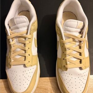 Nike Dunks - Men's Size 10.5 White and Tan Sneakers